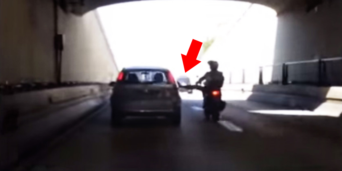 LITE PER STRADA TRA UN'AUTOMOBILISTA E UN MOTOCICLISTA. ECCO COME VA A FINIRE - VIDEO - 17/11/2014