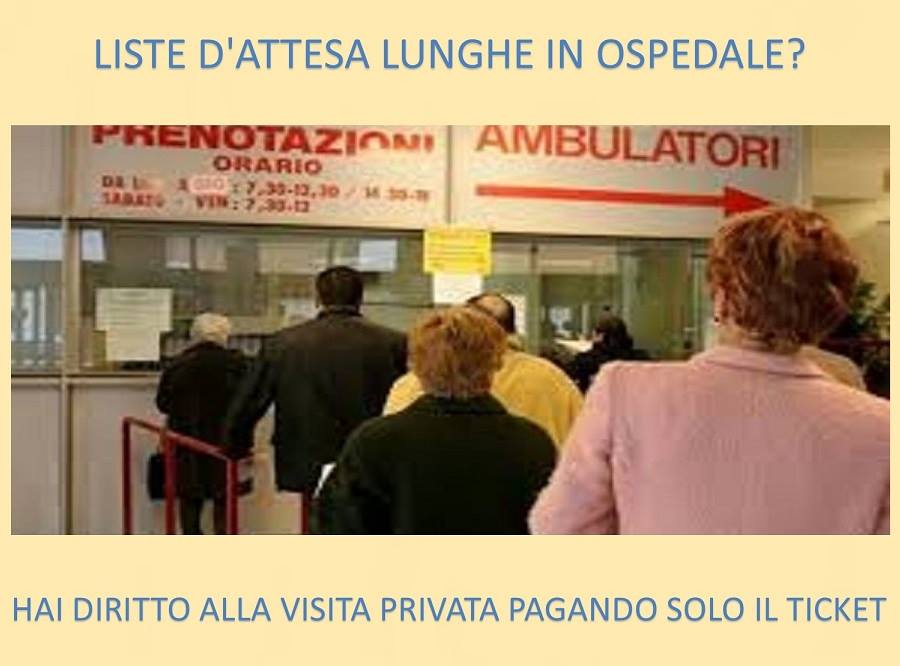 LISTE D'ATTESA LUNGHE IN OSPEDALE? HAI DIRITTO ALLA VISITA PRIVATA PAGANDO SOLO IL TICKET - 21/11/2017