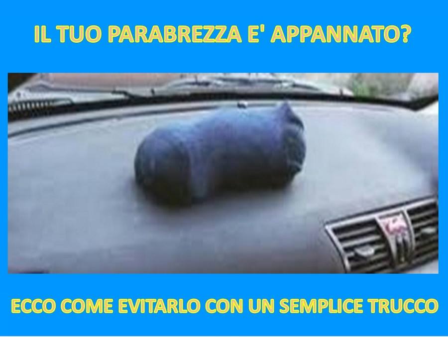 IL TUO PARABREZZA E' APPANNATO? ECCO COME EVITARLO CON UN SEMPLICE TRUCCO - 21/11/2017