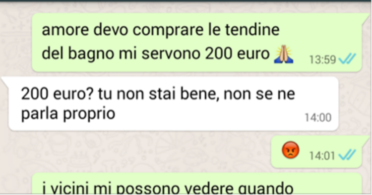 AMORE MI SERVONO 200 EURO PER LE TENDINE NUOVE - 09/10/2016