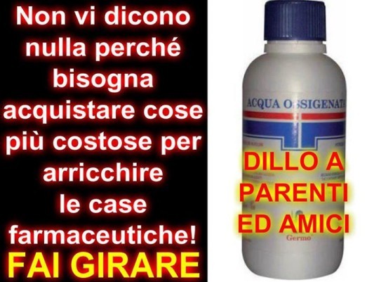 ECCO TUTTI I BENEFICI ''NASCOSTI'' DELL'ACQUA OSSIGENATA - QUELLO CHE NON TI DIRANNO MAI - 06/05/2016