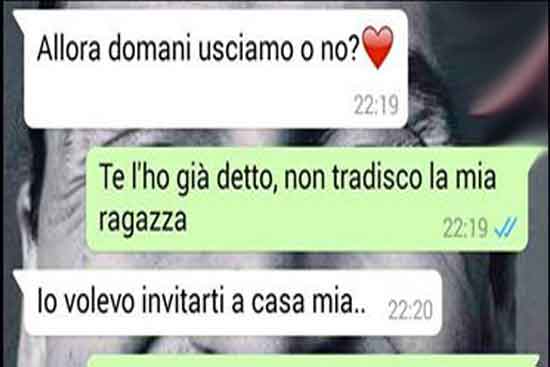 NON TRADISCO LA MIA RAGAZZA, MA... - 11/10/2016