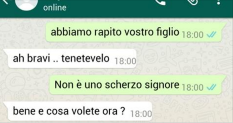 ABBIAMO RAPITO SUO FIGLIO... - 24/10/2016