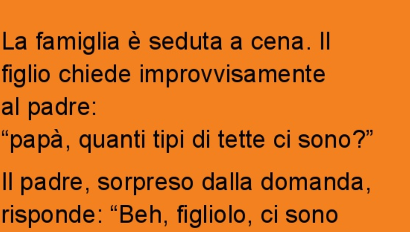 LA FAMIGLIA E' SEDUTA A CENA... - 07/02/2016