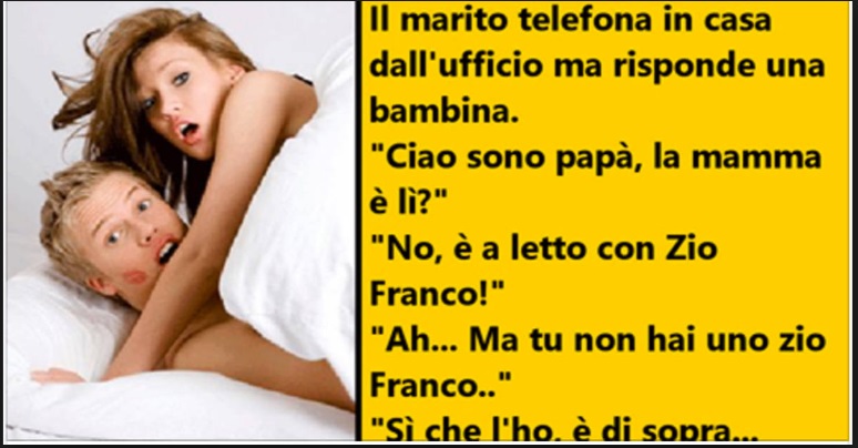 ''CIAO SONO PAPA' E LI LA MAMMA?'' ''NO E' A LETTO... - 03/02/2017