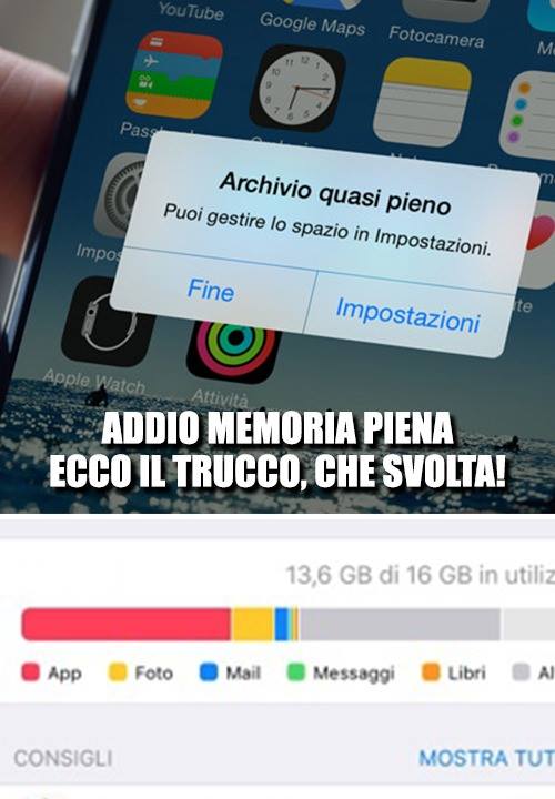 STANCHI DELLA MEMORIA SEMPRE PIENA DEL VOSTRO CELLULARE? ECCO UN TRUCCHETTO FACILISSIMO PER RISOLVERE PER SEMPRE IL PROBLEMA - 28/11/2017