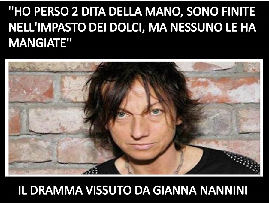 ''HO PERSO 2 DITA DELLA MANO, SONO FINITE NELL'IMPASTO DEI DOLCI, MA NESSUNO LE HA MANGIATE'' IL DRAMMA VISSUTO DA GIANNA NANNINI - 28/11/2017