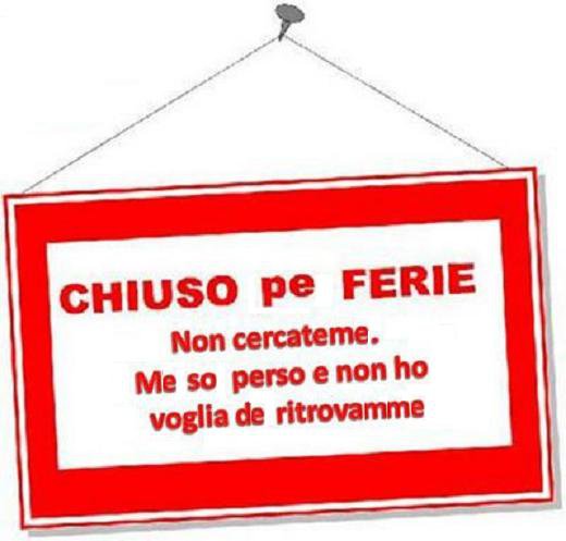 CHIUSO PE' FERIE !! - 08/03/2012