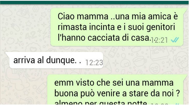 SEI UNA MAMMA BUONA? MA LA RISPOSTA E' DA GUINNESS - 29/03/2017