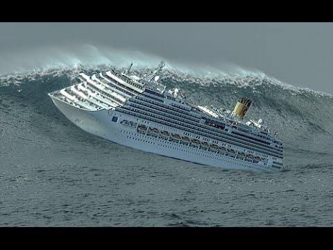 INCREDIBILE DISASTRO IN MARE: L'ONDA SOMMERGE L'ENORME NAVE - VIDEO CHOC - 10/04/2015