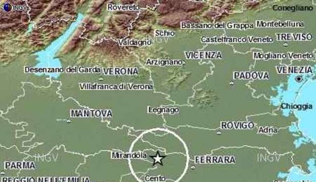 TERREMOTO, NUOVA SCOSSA AVVERTITA A MANTOVA, ROVIGO E MODENA - 16/07/2012