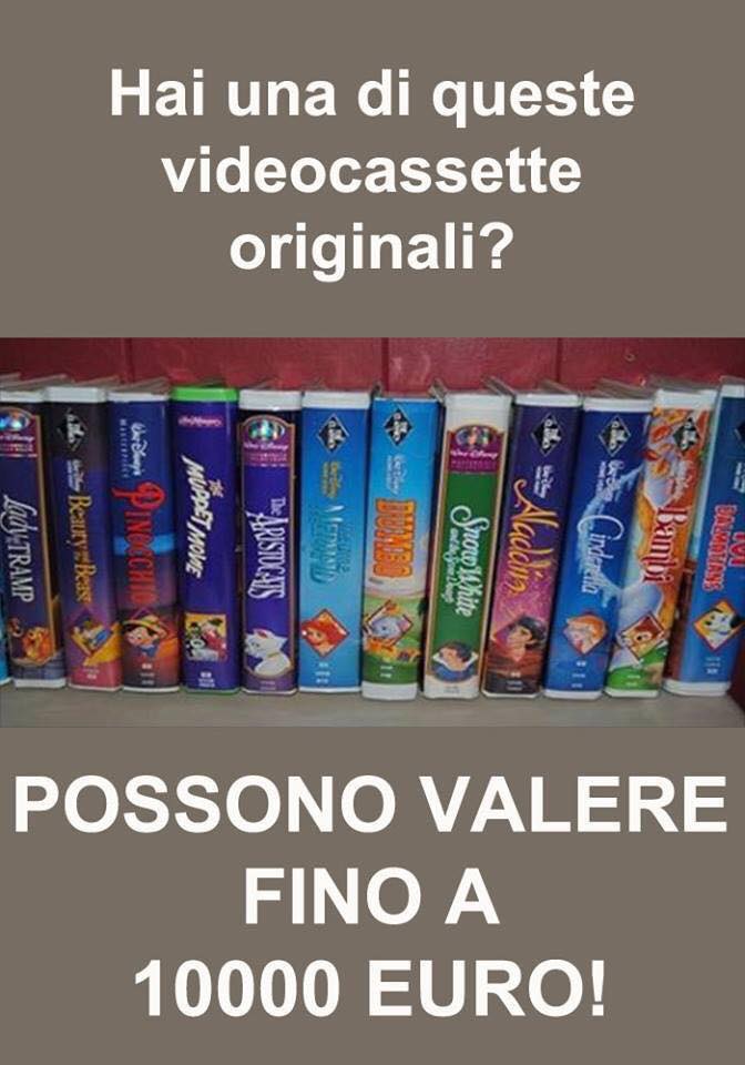 HAI UNA DI QUESTE VIDEOCASSETTE ORIGINALI? POSSONO VALERE FINO A 10.000 EURO - 15/11/2017