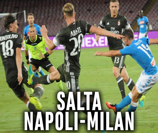 GRAVE ASSENZA, SALTERA' NAPOLI - MILAN!: NIENTE BIG MATCH AL SAN PAOLO PER IL CAMPIONE - 16/11/2017