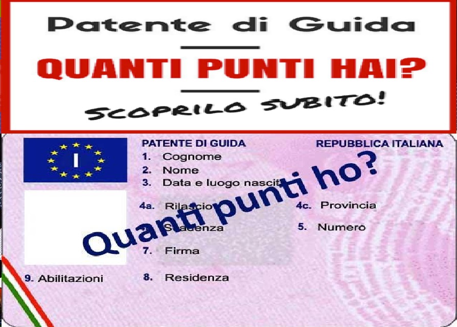 PATENTE - COME VERIFICARE IL SALDO DEI PUNTI: MEGLIO CONTROLLARE PER EVITARE SORPRESE - 04/01/2018