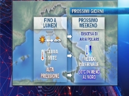 Meteo: da lunedì arriva il maltempo e scendono le temperature - 25/11/2012