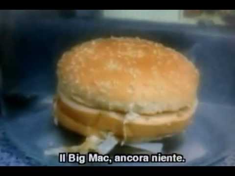 PANINI DEL MC DONALD E PANINI NORMALI A CONFRONTO: ECCO LA DIFFERENZA NELLA DECOMPOSIZIONE - VIDEO - 13/07/2014