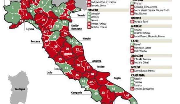 ECCO LE NUOVE PROVINCE: 36 SARANNO ABOLITE, PRONTO IL DECRETO -MAPPA - 22/10/2012