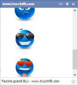 Lista di emoticon blu per Facebook - 20/01/2013