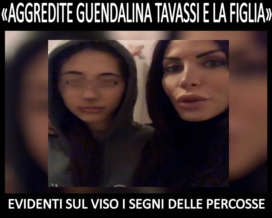 AGGREDITE GUENDALINA TAVASSI E LA FIGLIA GAIA: EVIDENTI SUL VISO I SEGNI DELLE PERCOSSE - 11/12/2017