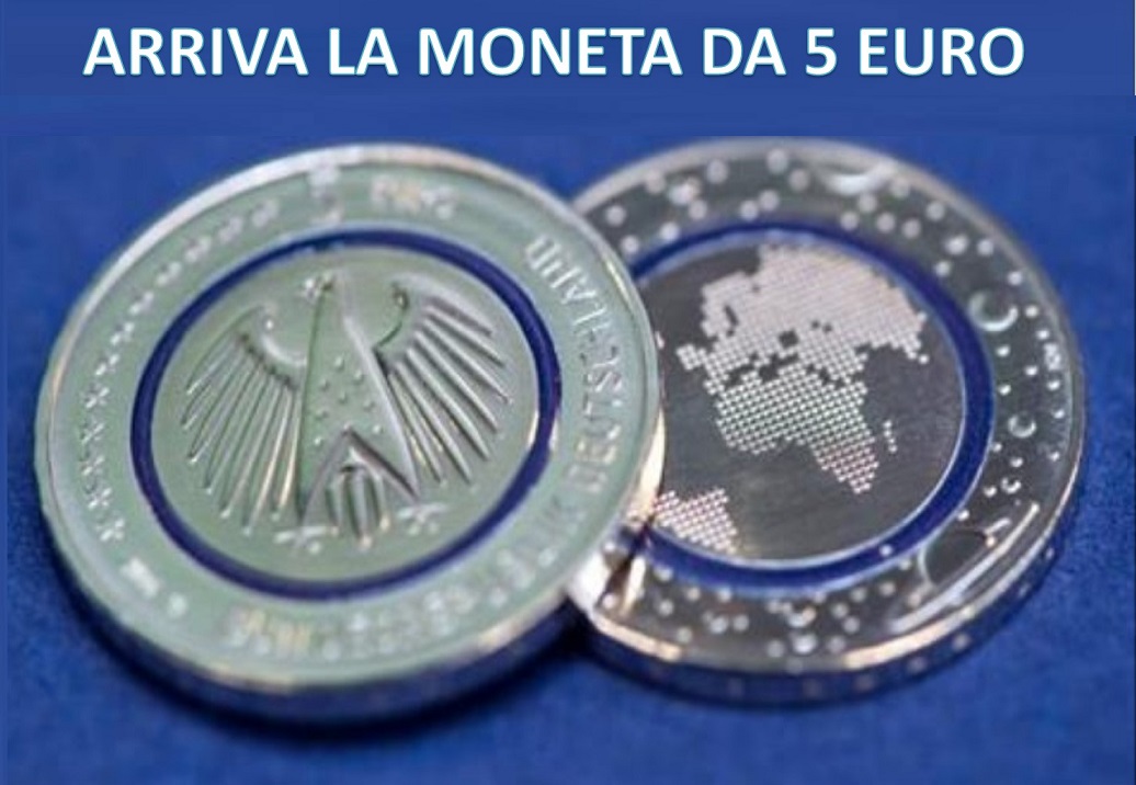 ARRIVA LA MONETA DA 5 EURO: ECCO COME SARA'- FOTO - 09/12/2017