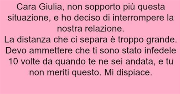 L'AMORE INFEDELE: LUI LE DICE CHE LA LASCIA, LA RISPOSTA DI LEI E' MAGNIFICA - 24/07/2016