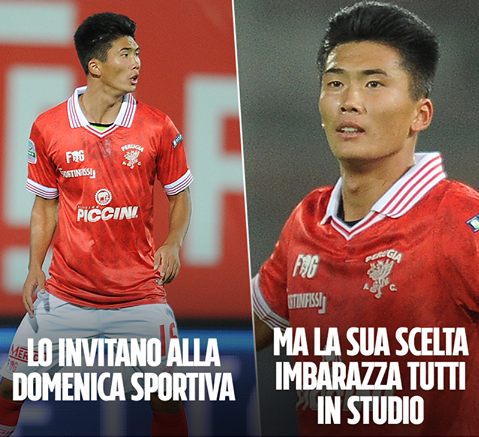 KWANG SONG HAN, BOMBER NORDCOREANO DEL CAGLIARI IN PRESTITO AL PERUGIA HA 'IMBARAZZATO' COSI' I PRESENTATORI DI RAI 2 - 26/09/2017